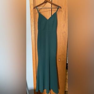Beautiful Emerald Green LuLus Bridesmaid Dress- Size Medium